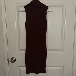 Small brown shein turtle neck dress